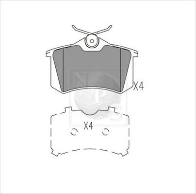 NPS P361A01 - Brake Pad Set, disc brake car-mod.net