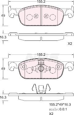 NPS R360T07 - Brake Pad Set, disc brake car-mod.net