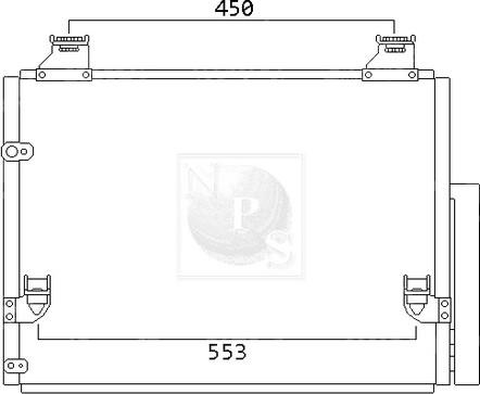 NPS T526A24 - Condenser, air conditioning car-mod.net
