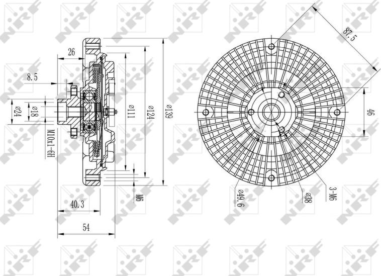 NRF 49566 - Clutch, radiator fan car-mod.net