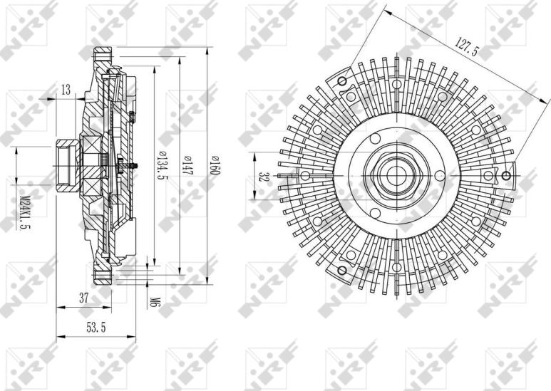 NRF 49568 - Clutch, radiator fan car-mod.net