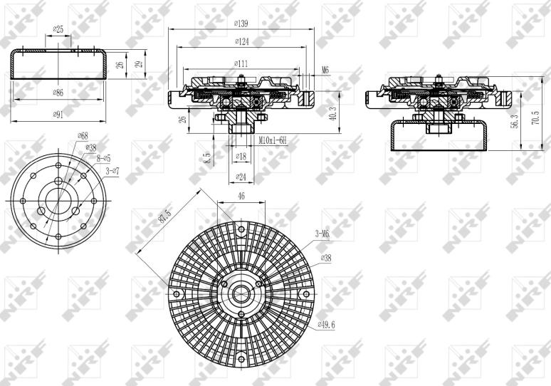 NRF 49584 - Clutch, radiator fan car-mod.net
