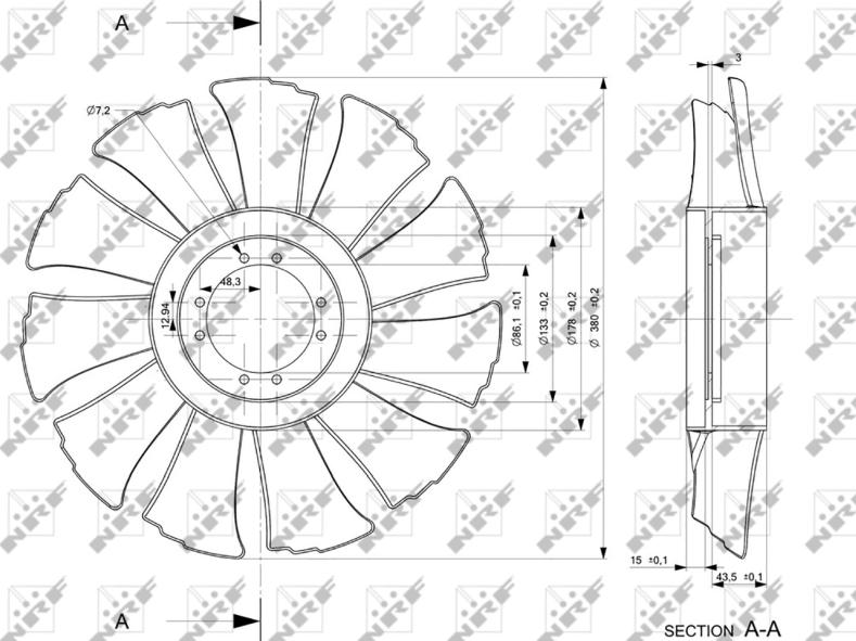 NRF 49846 - Fan Wheel, engine cooling car-mod.net