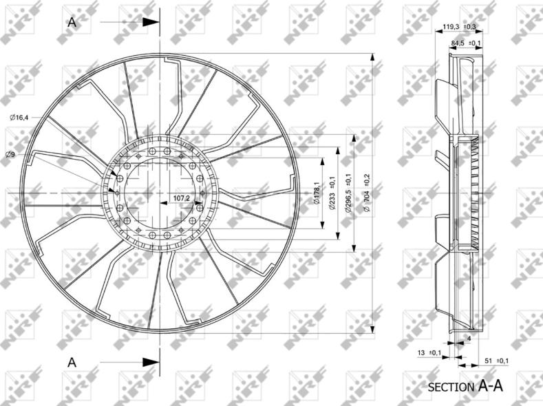 NRF 49843 - Fan Wheel, engine cooling car-mod.net