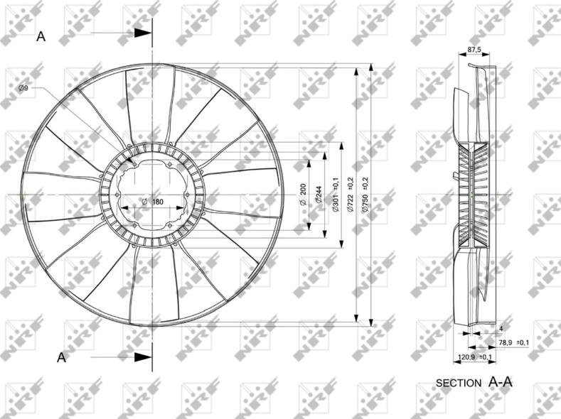 NRF 49802 - Fan Wheel, engine cooling car-mod.net