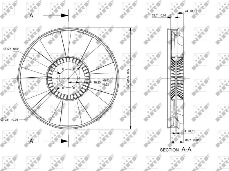 NRF 49826 - Fan Wheel, engine cooling car-mod.net