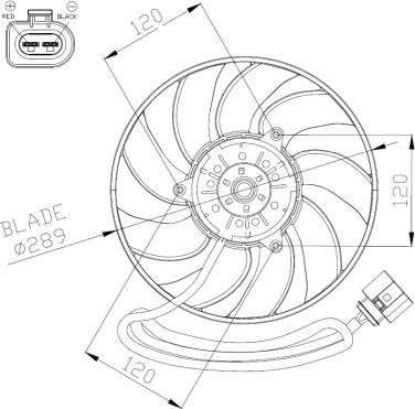 NRF 47946 - Fan, radiator car-mod.net