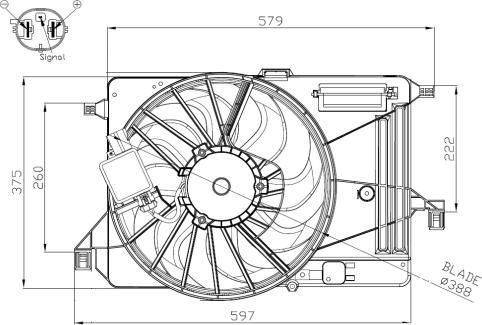 NRF 47964 - Fan, radiator car-mod.net