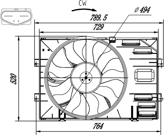 NRF 47918 - Fan, radiator car-mod.net