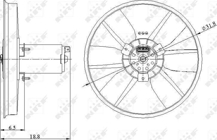 CARRO 015306435 - Fan, radiator car-mod.net