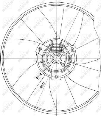 NRF 47660 - Fan, radiator car-mod.net