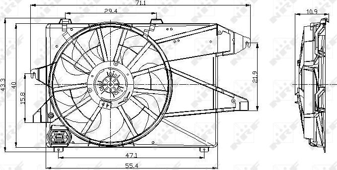 NRF 47004 - Fan, radiator car-mod.net