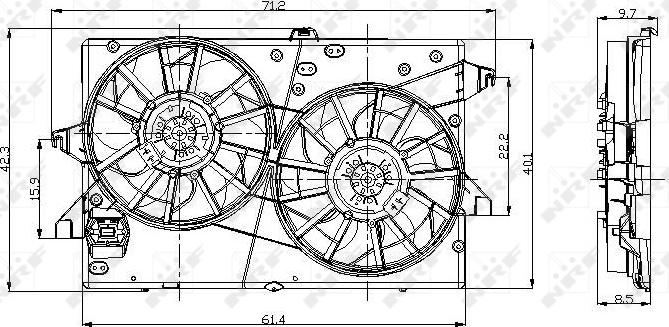 NRF 47003 - Fan, radiator car-mod.net