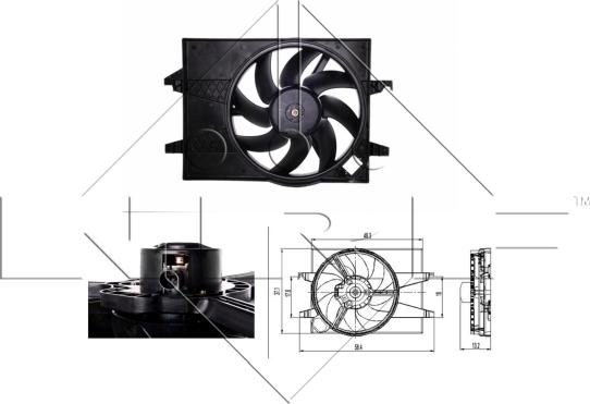NRF 47007 - Fan, radiator car-mod.net