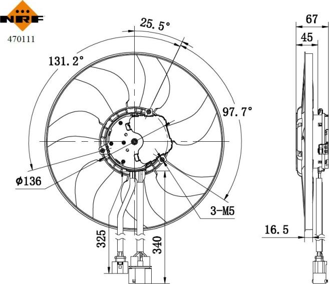 NRF 470111 - Fan, radiator car-mod.net