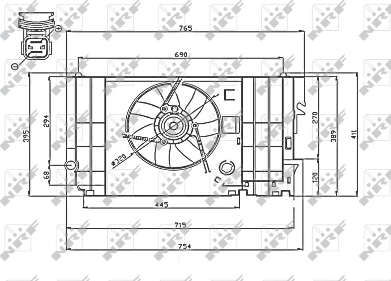 NRF 47740 - Fan, radiator car-mod.net