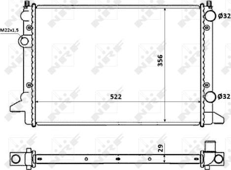 NRF 54695 - Radiator, engine cooling car-mod.net