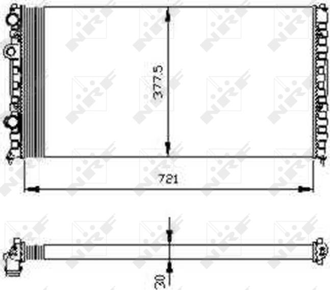 NRF 54696 - Radiator, engine cooling car-mod.net