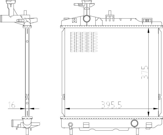 NRF 550022 - Radiator, engine cooling car-mod.net