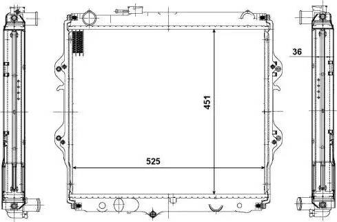 NRF 56116 - Radiator, engine cooling car-mod.net