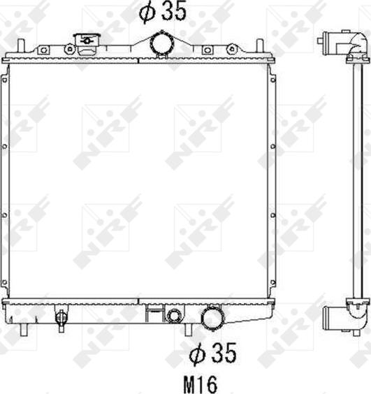 NRF 506557 - Radiator, engine cooling car-mod.net