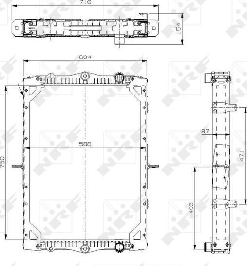 NRF 519745 - Radiator, engine cooling car-mod.net