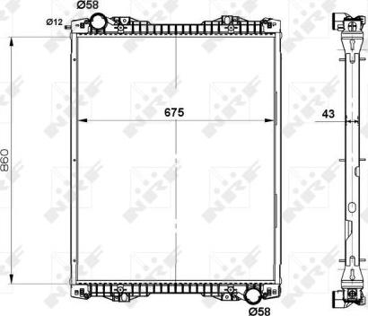 NRF 519743X - Radiator, engine cooling car-mod.net