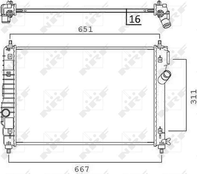 NRF 58505 - Radiator, engine cooling car-mod.net