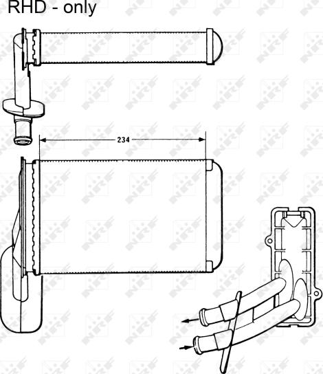 NRF 58623 - Heat Exchanger, interior heating car-mod.net