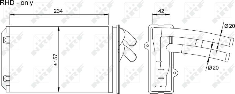 NRF 58035 - Heat Exchanger, interior heating car-mod.net