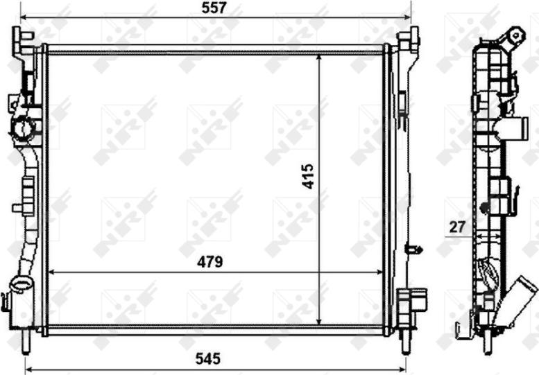 CARRO 011306345 - Radiator, engine cooling car-mod.net
