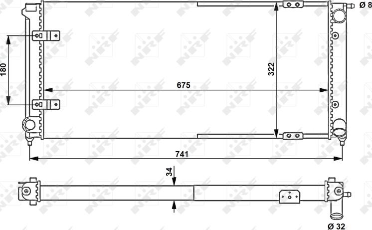 NRF 58712 - Radiator, engine cooling car-mod.net