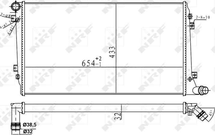 NRF 53814A - Radiator, engine cooling car-mod.net