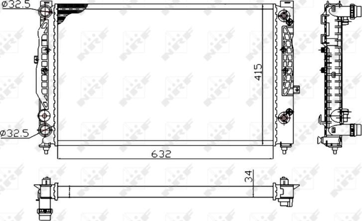 NRF 529504A - Radiator, engine cooling car-mod.net