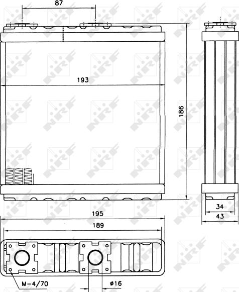 NRF 52098 - Heat Exchanger, interior heating car-mod.net