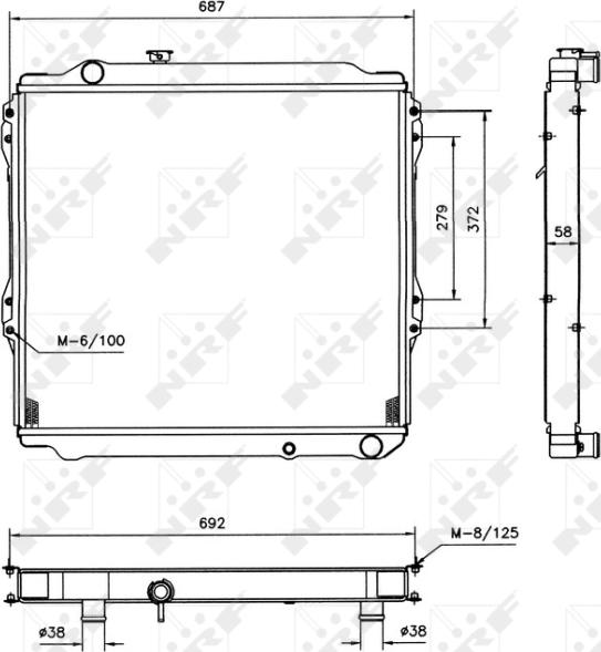 NRF 52088 - Radiator, engine cooling car-mod.net