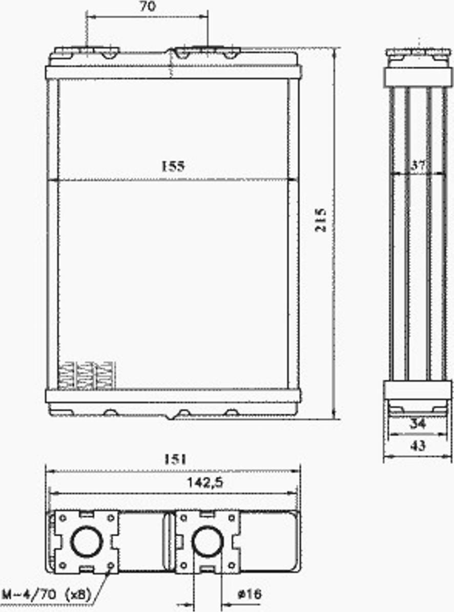 NRF 52102 - Heat Exchanger, interior heating car-mod.net