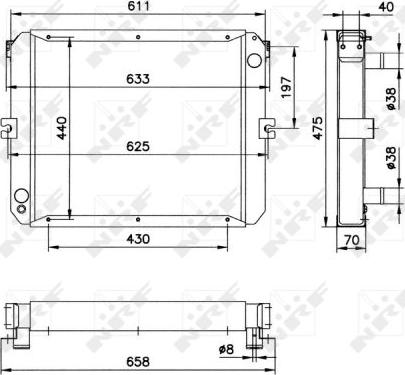 NRF 52202 - Radiator, engine cooling car-mod.net