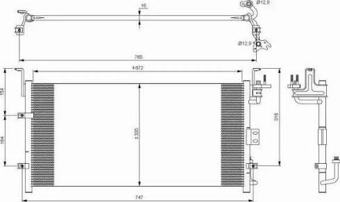 NRF  35917 - Condenser, air conditioning car-mod.net