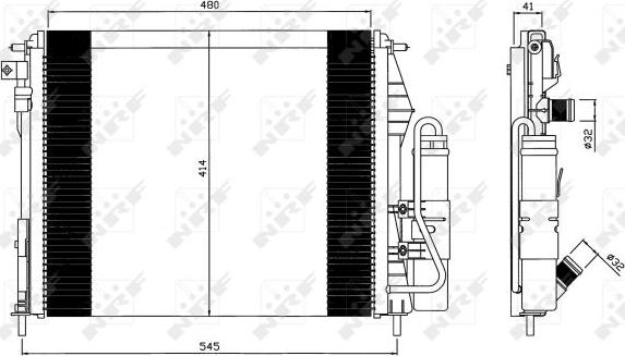 NRF 35547 - Condenser, air conditioning car-mod.net