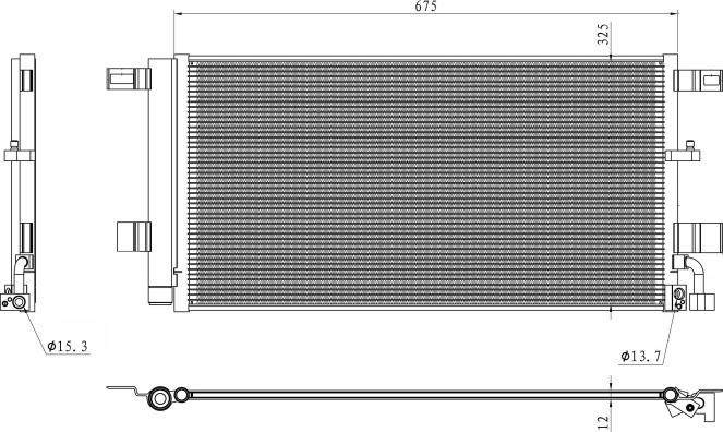 NRF 350454 - Condenser, air conditioning car-mod.net