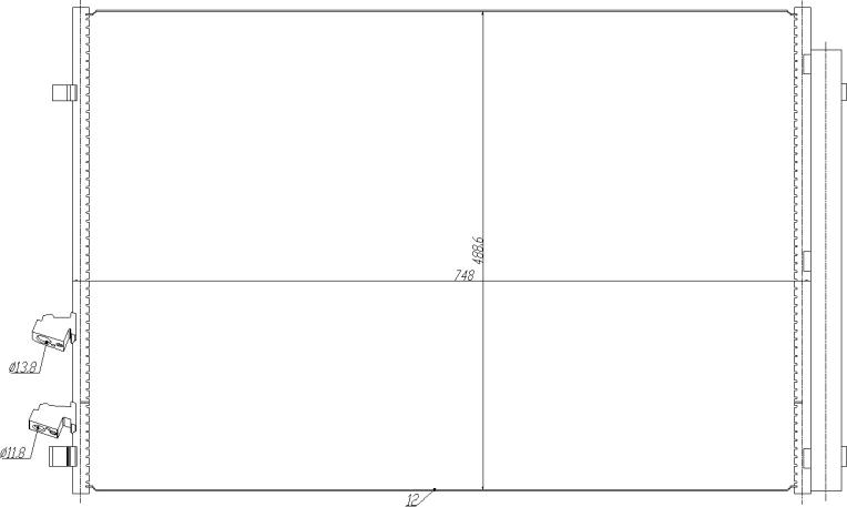 NRF 350477 - Condenser, air conditioning car-mod.net