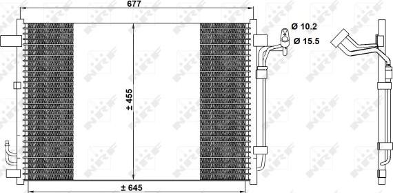 NRF 350094 - Condenser, air conditioning car-mod.net