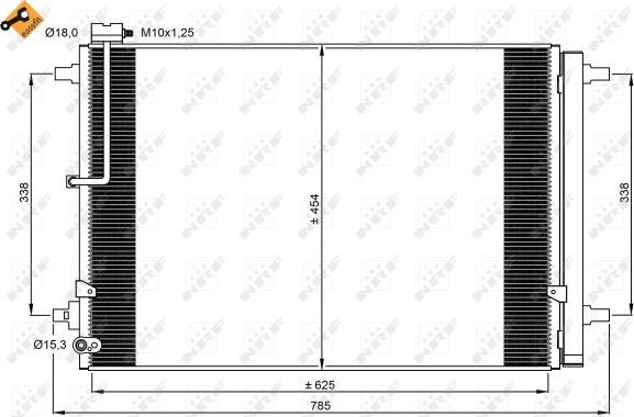 NRF 350059 - Condenser, air conditioning car-mod.net