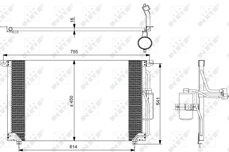 NRF 35184 - Condenser, air conditioning car-mod.net