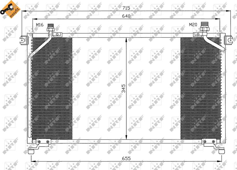 NRF 35373 - Condenser, air conditioning car-mod.net