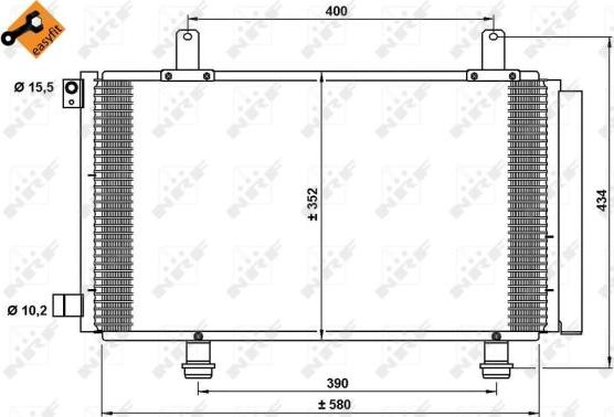 NRF 35782 - Condenser, air conditioning car-mod.net