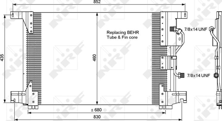 NRF 35772 - Condenser, air conditioning car-mod.net