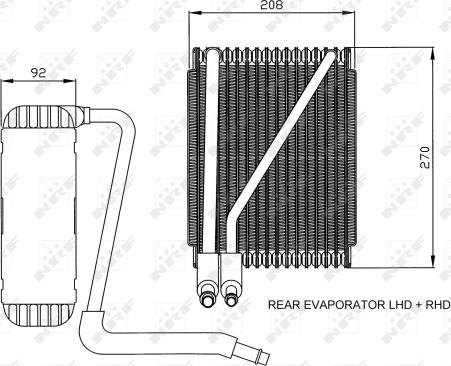 NRF 36044 - Evaporator, air conditioning car-mod.net