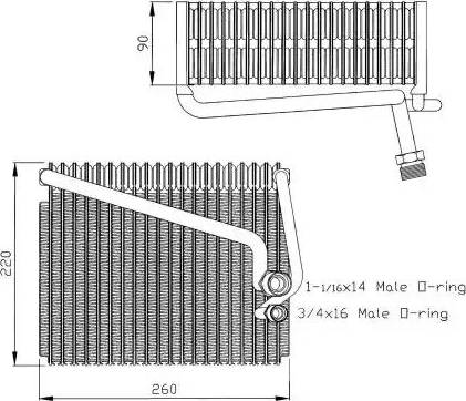 NRF 36067 - Evaporator, air conditioning car-mod.net
